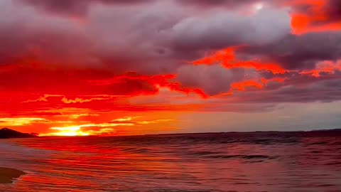 Red Sky | Beach | Beautiful View