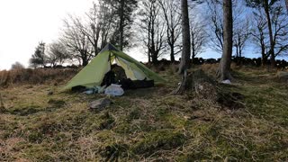 Lightweight trekking pole tent Dartmoor. Speedlapse