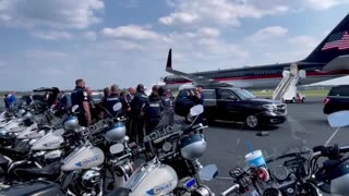 Trump Greets Police Officers In Georgia