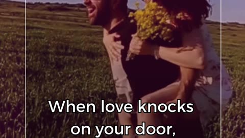 When love knocks on your door ... #lovefact #facts #factorfake #trending