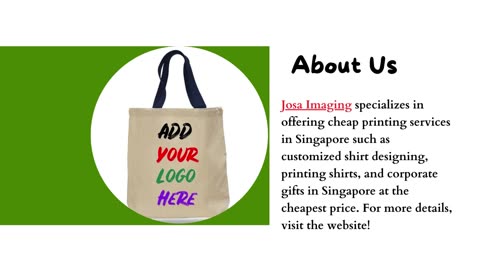 Best Custom Tote Bag Printing Singapore | JoSa Imaging