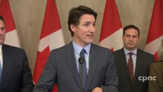 A reporter asks Trudeau why he hasn't expelled any Chinese diplomats in the last 4 years