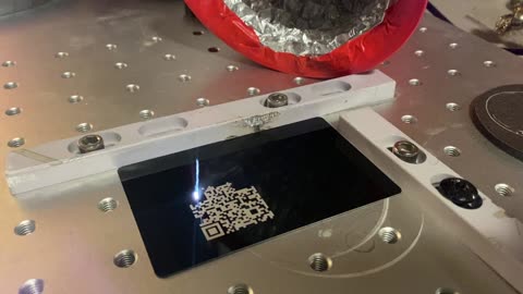 Aluminium Business Cards Engraved With The 100 watt JPT MOPA Fiber Laser