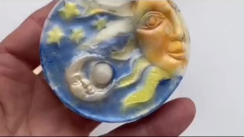 Hand Painted Sun and Moon Soap
