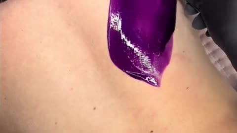 Back Waxing Tutorial with Tickled Pink and Purple Seduction Synthetic Hard Wax | Caitlin