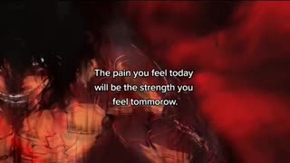 the pain you feel today will be the strength you feel tomorrow