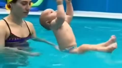 Cute Baby Swimming