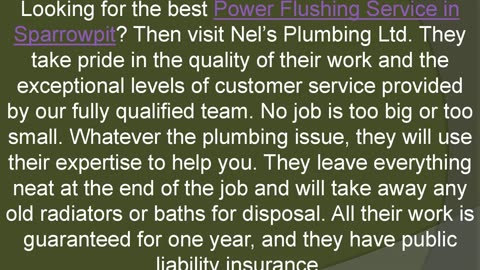 Get the best Power Flushing Service in Sparrowpit