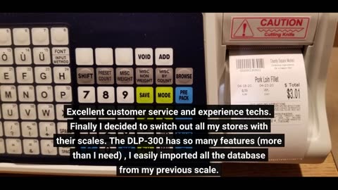 VisionTechShop DLP-300 Label Printing Scale Pole Display -Overview