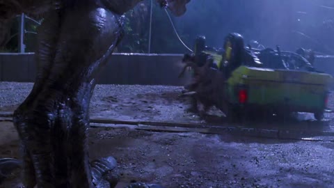 4K HDR ● T-Rex chases Jeff Goldblum ● Jurassic Park (DTS-HD 7.1)