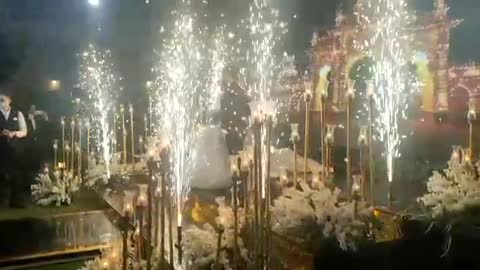 Wedding fireworks show