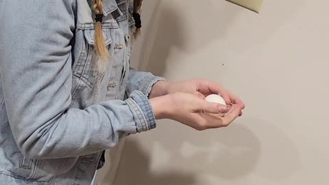Egg Shell Blown Off in One Piece