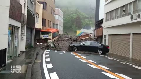 Residents missing after landslide in Japan | 9 News Australia