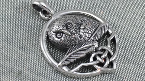 Wise Guardian: Celtic Owl Silver Pendant