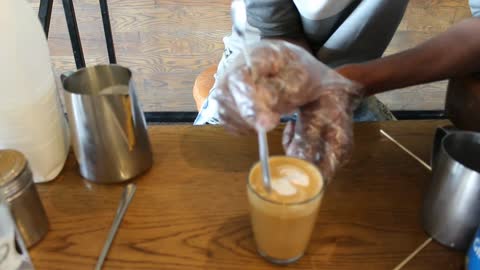 Have You Ever Done Coffee Art Blindfolded ( World Latte Art Competition ) | Ntando Mphathiswa (South African Coffee Artist)