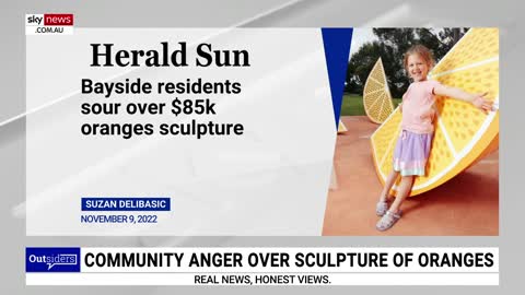 Victorian council spends $85k on 'ugly and lame' oranges sculpture