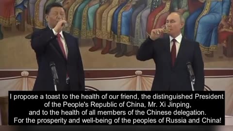 Putin's speech recapping the past two days of meetings with Xi Jinping.