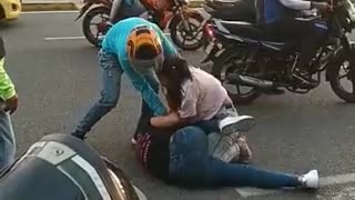 Brutal golpiza de dos mujeres en Bucaramanga