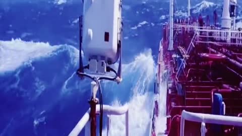 Ship in storm 🚢😱 [Part 2] Atlantic Ocean 🌊 Force 10 [original Audio 🎶]