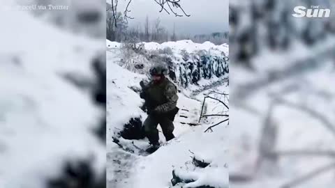 Ukrainian forces continue to fight back in winter snow