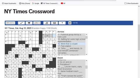 NY Times Crossword 8 Jul 23, Saturday