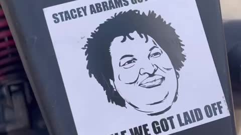 Stacey Abrams Guerilla Sticker