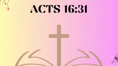 Verse of the Day - Acts 16:31 #animatedvideo #verseoftheday #wordofgod