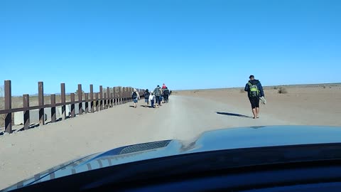 Illegals crossing into Yuma, Arizona