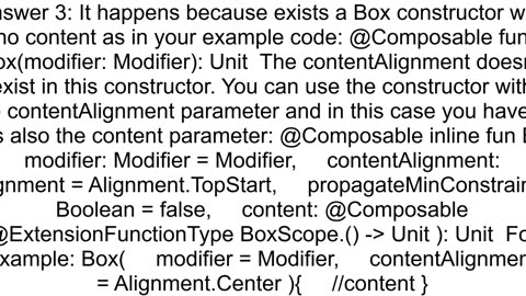JETPACK COMPOSE quotCannot find parameter with this name contentAlignmentquot