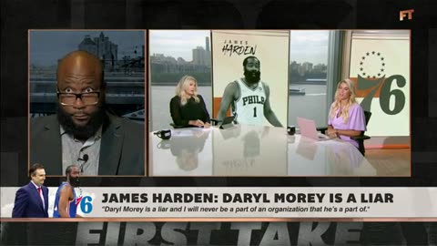 James Harden calling Daryl Morey A LIAR was ‘JAW-DROPPING’ 😱 | First Take