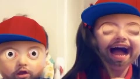 Brother and sister try out new Snapchat filters hysterical results