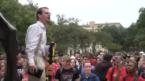 Liberal Student Girl Slaps Jesus Preacher! Conservative Attacked! Jesse Morrell