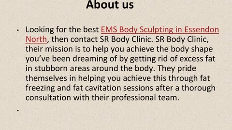 Best EMS Body Sculpting in Essendon North.