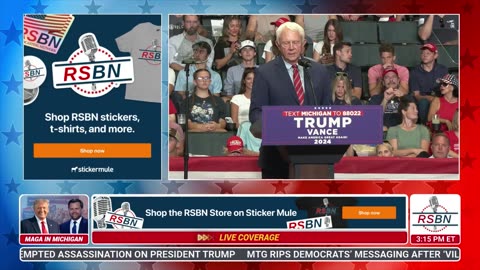 LIVE: Congressman Jack Bergman speaks at Major Trump/Vance Rally in Grand Rapids, Michigan - 7/20/24