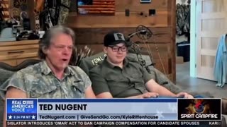 Ted Nugent tells Kyle Rittenhouse Michelle Obama is actually a man 😂