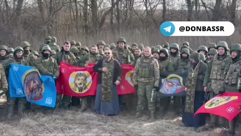 русский, Archpriest Pyotr Gritsenko & 6th Guards Lisichansk Cossack Brigade