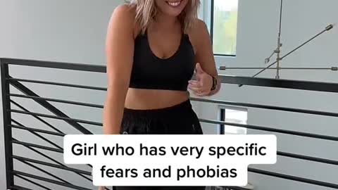 Girl who has very specific fears and phobias