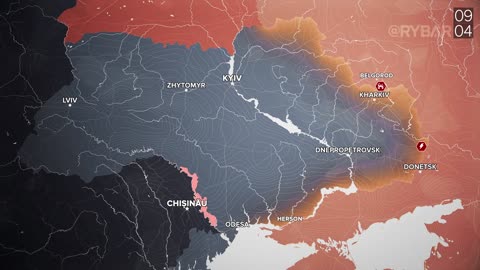 Ukraine War Map by RYBAR for Apr 8-9, 2023