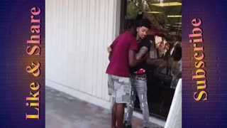 Tiktok Prankster gets slammed through a store window after the "Steal Your Girlfriend" Prank