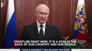 Russia's President Vladimir Putin's Stern Message to Traitor Wagner Group