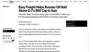 Oil price cap: G7 faces Asian blowback - UK Column News - 12th December 2022