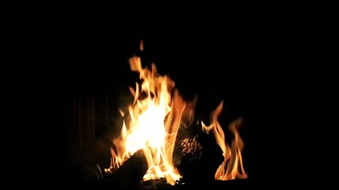 Very relaxing music and beautiful fireplace at home