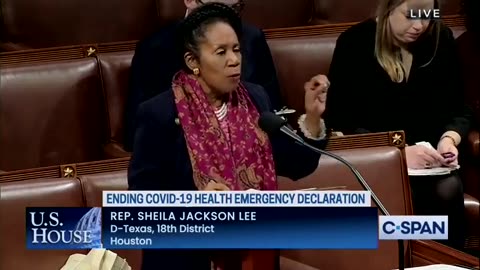 Rep. Sheila Jackson Lee on Vaccination. She just died of Turbo Cancer.