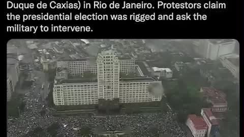Massive Crowd at the Brazilian Military Command Rio De Janeiro