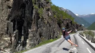 Skating On A Surfboard