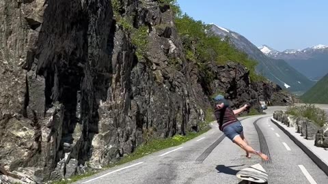 Skating On A Surfboard