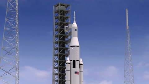 Nasa rocket launch in space 3D modal