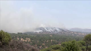 Wildfires tear through central Spanish countryside