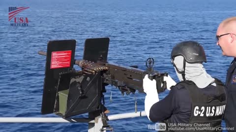 Aircraft Carrier Crews Shoot .50-Caliber Machine Gun in Live-Fire Exercise