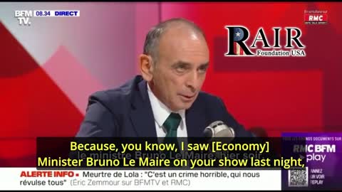 Eric Zemmour: The Government No Longer Has Any Legitimacy